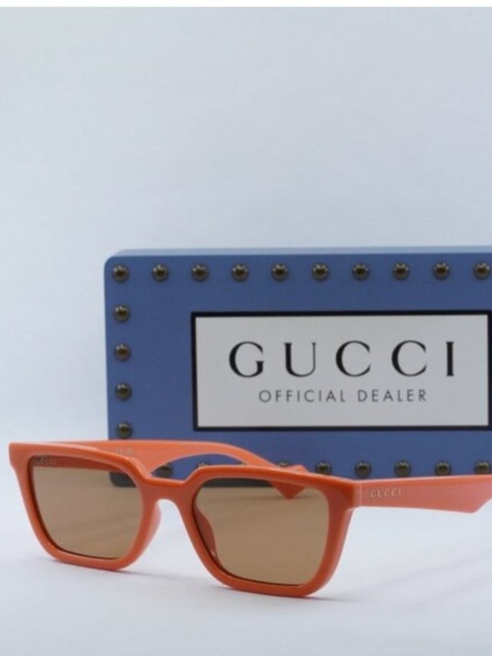 Gucci GG1539S 004 Rectangle Sunglasses - Orange/Brown